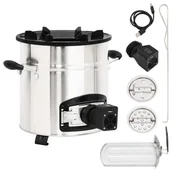 Paleniska ogrodowe - vidaXL Kuchenka na drewno, z wentylatorem USB, stal, 35,5x26x28 cm - miniaturka - grafika 1