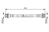 Przewody hamulcowe - Bosch Przewód hamulcowy giętki BOSCH 1987481628 1987481628 - miniaturka - grafika 1