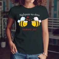 Koszulki i topy damskie - Najlepsze na stres bzykanie jest - koszulka damska - miniaturka - grafika 1