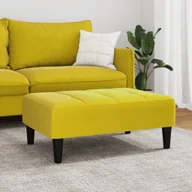 Krzesełka i taborety dla dzieci - vidaXL Podnóżek, żółty, 77x55x31 cm, aksamit - miniaturka - grafika 1