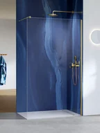 Kabiny prysznicowe - Kabina prysznicowa New Trendy Nesta 130x200 walk-in złota uniwersalna K-1736 - miniaturka - grafika 1