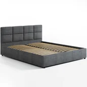 Stelaże pod materac - Łóżko do sypialni tapicerowane 160x200 pojemnik + stelaż - miniaturka - grafika 1