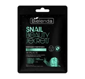 Maseczki do twarzy - Bielenda Snail Beauty Secrets balansująco-regenerująca czarna maska w płacie 1szt - miniaturka - grafika 1
