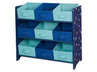 Półki i regały dla dzieci - LIVARNO home Regał z 9 wyjmowanymi tekstylnymi pojemnikami Niebieski - miniaturka - grafika 1