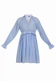 DreiMaster Maritim Damska sukienka letnia, jasnoniebieska, S, jasnoniebieski, S - Sukienki - miniaturka - grafika 1