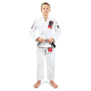 Kimono/Gi do BJJ dla dzieci Ground Game Ninja białe - Kimona, stroje i obuwie - miniaturka - grafika 1