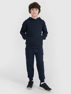 Spodnie i spodenki dla chłopców - 4F Spodnie dresowe joggery chłopięce - granatowe 122 (6-7 lat) - miniaturka - grafika 1
