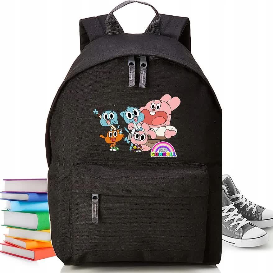 Plecak MINI Czarny GUMBALL Mały Wygodny Na Wycieczkę Do Szkoły Wzory