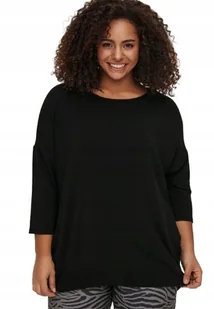 ONLY CZARNA BLUZKA DAMSKA Z OKRĄGŁYM DEKOLTEM I RĘKAWEM 3/4 M-46/48 JXD - Bluzki damskie - miniaturka - grafika 1