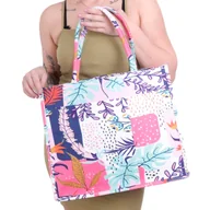 Torebki damskie - Torba letnia SUMMER SHOPPER leaves - miniaturka - grafika 1