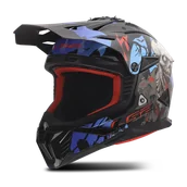 Kaski motocyklowe - Kask Cross LS2 MX708 Fast II Zombie II Czarny/Czerwony/NiebieskiXXL - miniaturka - grafika 1