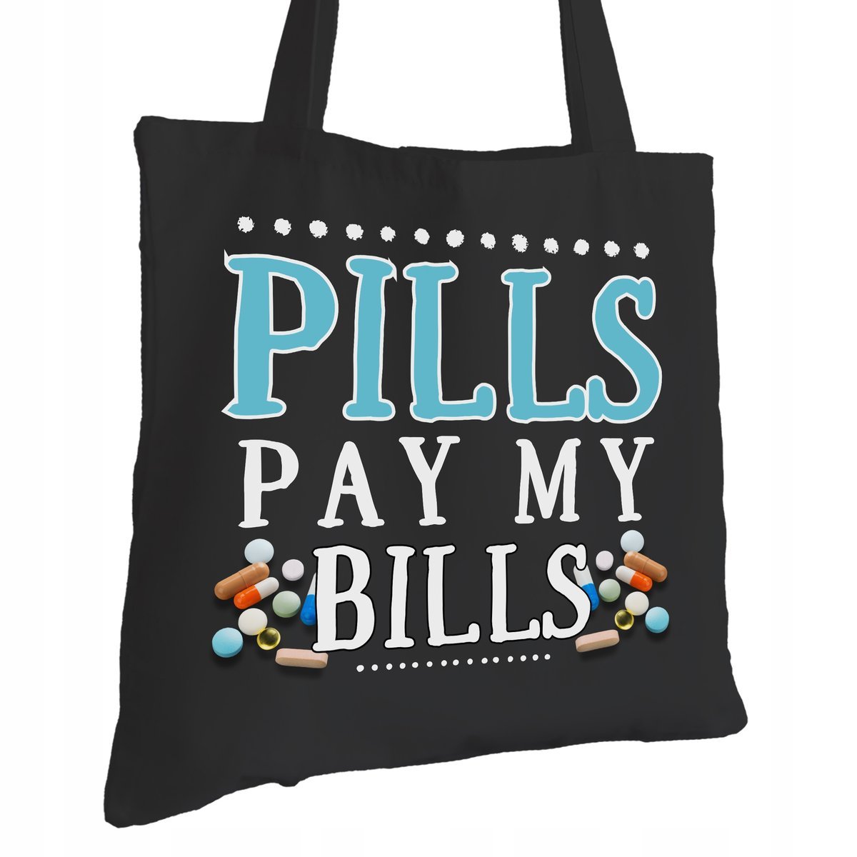 Torba Bawełniana dla Farmaceuty Czarna Na Prezent ekologiczna Trwały Nadruk