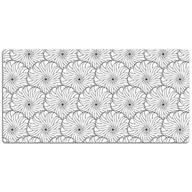 Podkładki na biurko - Mata ochronna na biurko Czarno-biały wzór z kwiatów 120x60 cm - miniaturka - grafika 1