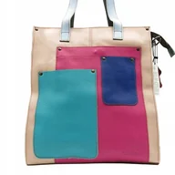 Torebki damskie - Torebka damska na ramię, shopper, duża, pojemna, mieści A4 skórzana OLIVKA - miniaturka - grafika 1