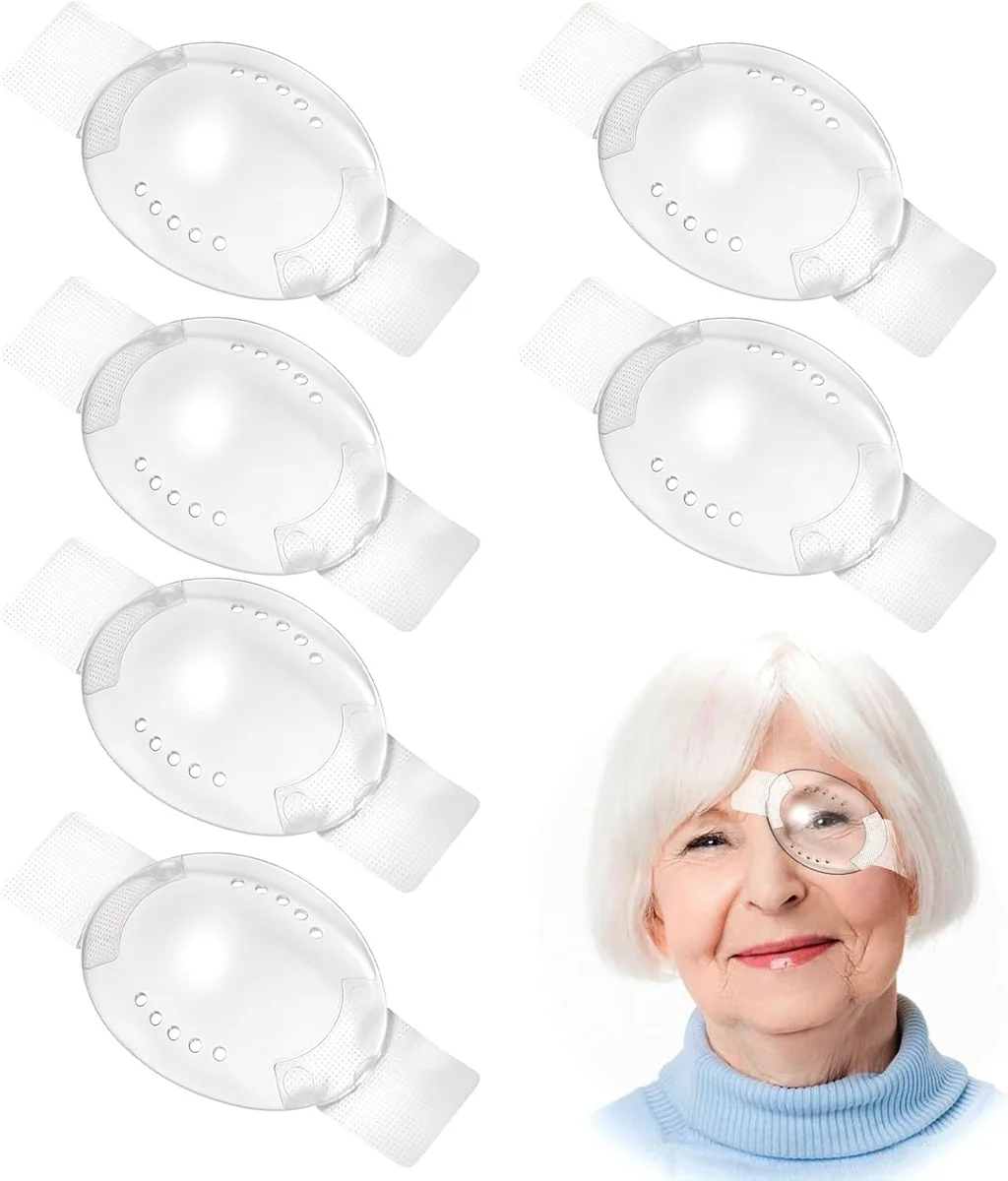 OPASKA NA OCZY 6 SZTUK OSŁONA MEDYCZNA PRZEZROCZYSTA PLASTIKOWA WENTYLACJA