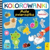 Wydawnictwo Wilga Kolorowanki z naklejkami. Małe zwierzątka - Kolorowanki, wyklejanki - miniaturka - grafika 1