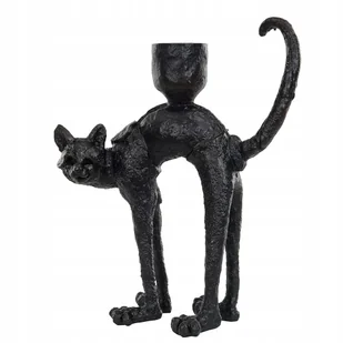 ŚWIECZNIK KOT kandelabr czarny mat do salonu sypialni - Świeczniki - miniaturka - grafika 1