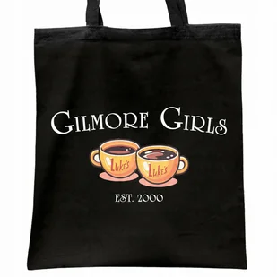 Torba bawełniana czarna na zakupy Gilmore Girls Dla Fanów Prezent - Torby i wózki na zakupy Torba bawełniana czarna na zakupy Gilmore Girls Dla Fanów Prezent - Torby i wózki na zakupy - miniaturka - grafika 1