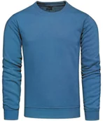 Bluzy męskie - Bluza męska niebieska bez kaptura Recea - miniaturka - grafika 1