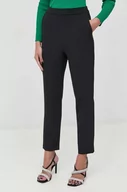 Spodnie damskie - Pinko spodnie damskie kolor czarny fason cygaretki high waist - miniaturka - grafika 1