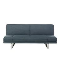 Sofy i kanapy - Beliani Sofa z funkcja spania ciemnoszara - kanapa rozkladana - wersalka - YORK szary - miniaturka - grafika 1