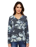 Koszulki i topy damskie - Cecil Damska koszulka z długim rękawem, Deep Blue Melange, M - miniaturka - grafika 1