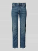 Spodnie męskie - Jeansy o kroju regular fit z 5 kieszeniami - miniaturka - grafika 1