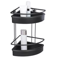 Półki łazienkowe - Czarna narożna półka łazienkowa Wenko Molinella, 30x22 cm - miniaturka - grafika 1