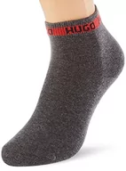Skarpetki damskie - HUGO Męskie krótkie skarpety (2 sztuki), Medium Grey31., 43-46 EU - miniaturka - grafika 1