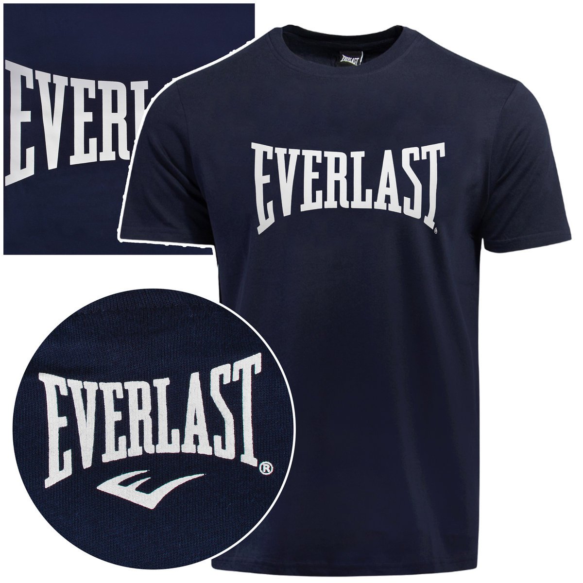 Everlast Koszulka Męska T-shirt Bawełniana Granat Logo 290J86 Rozmiar M