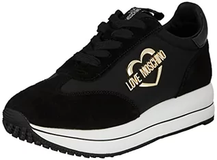 Trampki damskie - Love Moschino Damskie trampki sneakerd.run40 nylon + Crosta+Vernice, wielobarwny, 35 EU - grafika 1