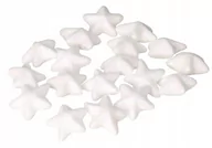 Bombki - Gwiazdki Styropianowe Z Brokatem 2,5cm Białe - miniaturka - grafika 1
