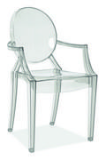 Fotele i krzesła biurowe - Signal Meble Krzesło plastikowe LUIS transparentne - miniaturka - grafika 1