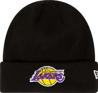 Czapki damskie - New Era New Era Essential Cuff Beanie Los Angeles Lakers Hat 60348856 Czarne One size - miniaturka - grafika 1
