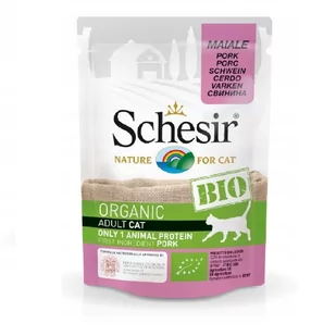 Versele-Laga Schesir Cat Bio Adult 85 g karma mokra dla kota BIO wieprzowina 85g - Mokra karma dla kotów - miniaturka - grafika 1