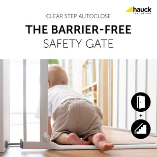 Hauck barierka bezpieczeństwa Clear Step Autoclose white - Zabezpieczenia dla dzieci - miniaturka - grafika 1