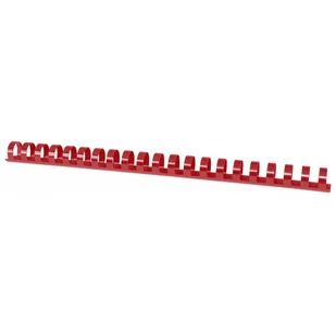 Grzbiety do bindowania OFFICE PRODUCTS 19mm czerwone plastikowe 100szt. - Grzbiety do bindownic - miniaturka - grafika 1
