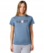 Koszulki i topy damskie - T-shirt Wrangler GRAPHIC TEE 112362575 Dusty Blue S - miniaturka - grafika 1