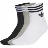 Skarpetki męskie - Skarpety męskie bawełniane Adidas Originals 3-stripes Ankle 3-pack r.40-42 - miniaturka - grafika 1