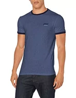 Koszulki męskie - Superdry Męski t-shirt Ol Ringer Tee, Vintage Deep Blue Grit, XL - miniaturka - grafika 1