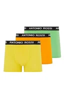 Spodenki damskie - Antonio Rossi Męskie bokserki hipsterskie (3 sztuki) szorty, pomarańczowe, żółte, zielone, XXL, Pomarańczowy, żółty, zielony, XXL - miniaturka - grafika 1