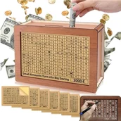 Skarbonki - Skarbonka wykreślana 1000 drewinana 1 tyś - miniaturka - grafika 1