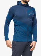 Bluzy sportowe męskie - Bluza rozpinana męska Brubeck Thermo Wool by Pustelnik - navy blue - miniaturka - grafika 1