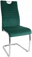 Krzesła - Krzesło Dankor Design Tris welur zieleń butelkowa - miniaturka - grafika 1