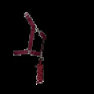 Maskotki i pluszaki - Kantar z uwiązem ASTRUP dla HobbyHorse czerwony - miniaturka - grafika 1