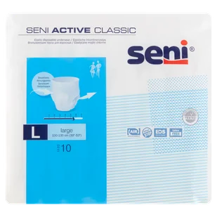 Seni Active Classic Majtki chłonne Large 10szt - Pieluchy dla dorosłych - miniaturka - grafika 3