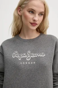 Pepe Jeans bluza FRANCESCA damska kolor szary z nadrukiem PL581458 - Bluzy damskie - miniaturka - grafika 1