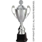 Gadżety dla kibiców - Puchar metalowy srebrny z przykrywką - miniaturka - grafika 1