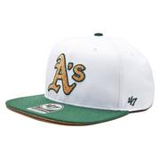 Czapki damskie - Czapka z daszkiem 47 Brand MLB Oakland Athletics Corkscrew 47 CAPTAIN B-CORKS18WBP-WH White - miniaturka - grafika 1