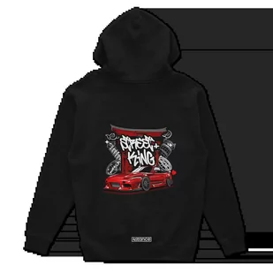 Czarna bluza z kapturem Nissan 180SX Street King-M - Odzież do sportów motorowych - miniaturka - grafika 1
